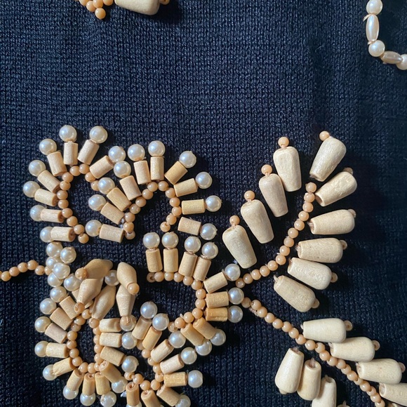 Michael Simion womens tank top silk cotton sequins, beads, XL - Picture 13 of 16